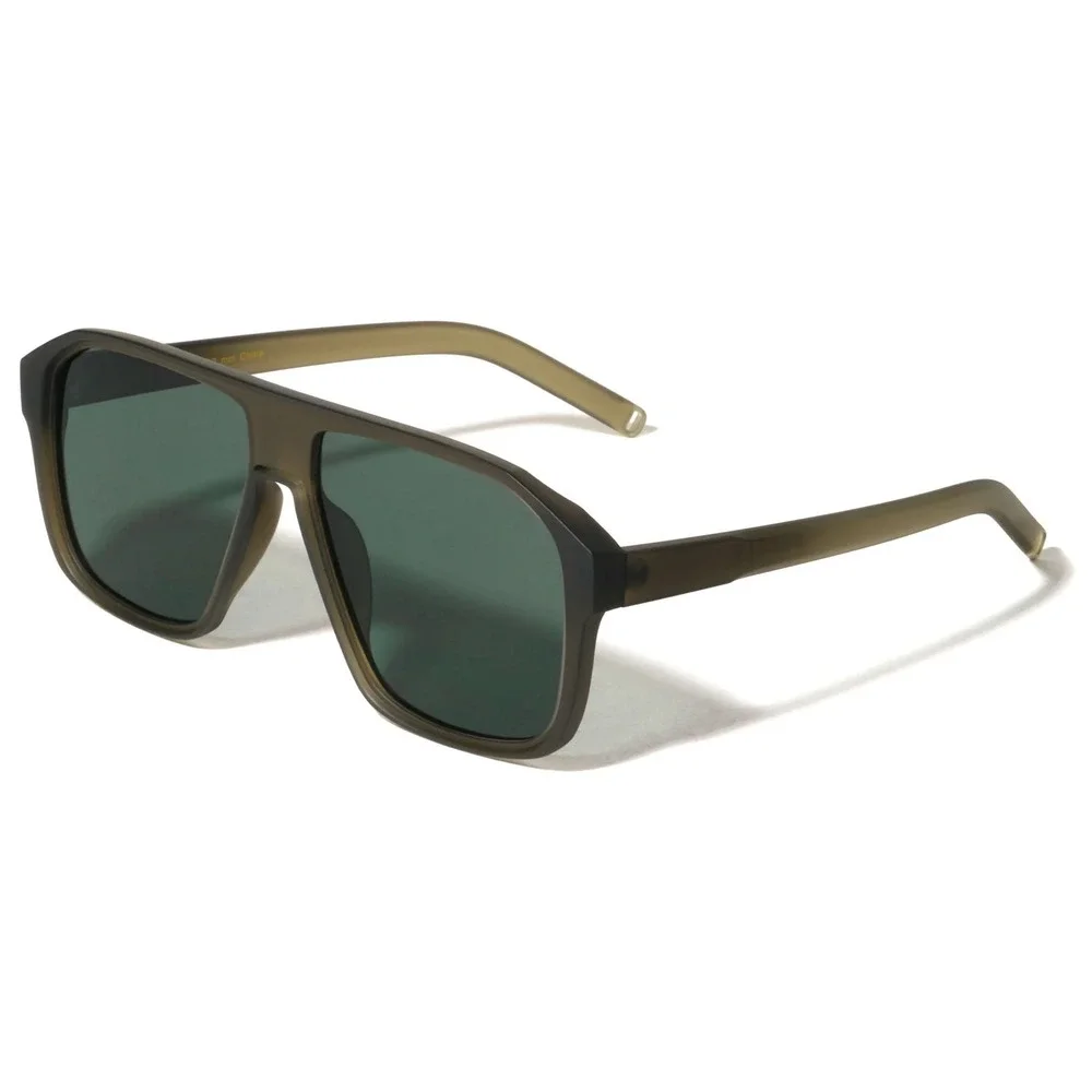 Men Designer Style Sunglasses  Military Green, Matte Finish UV400 Protection New